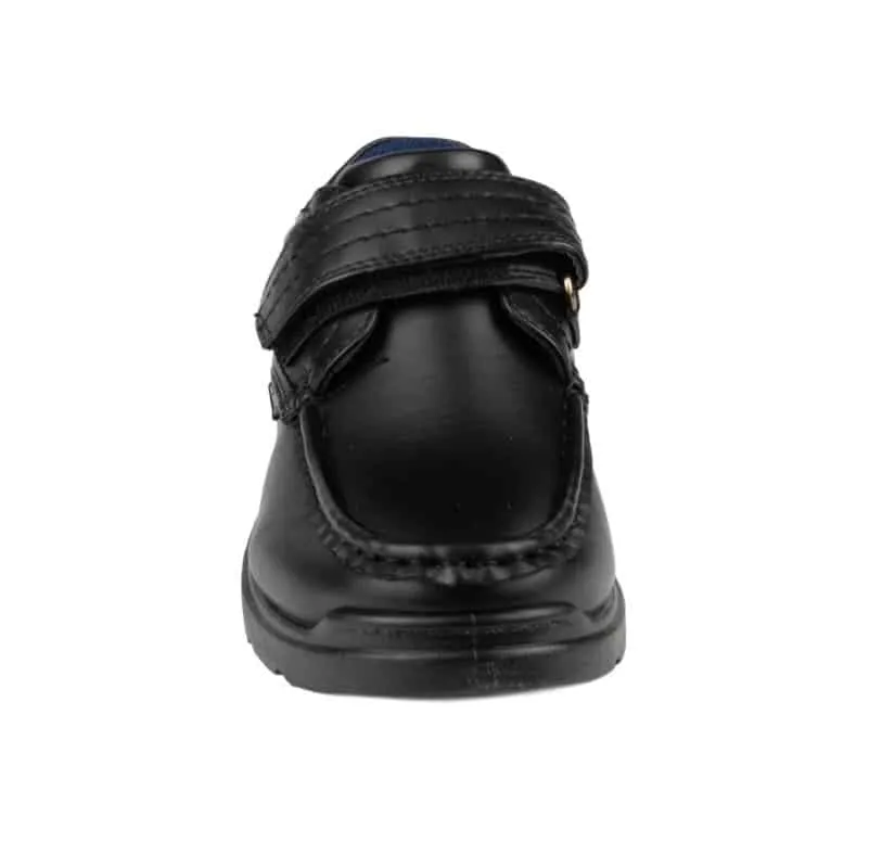 Boys Black Touch Fasten School Shoe