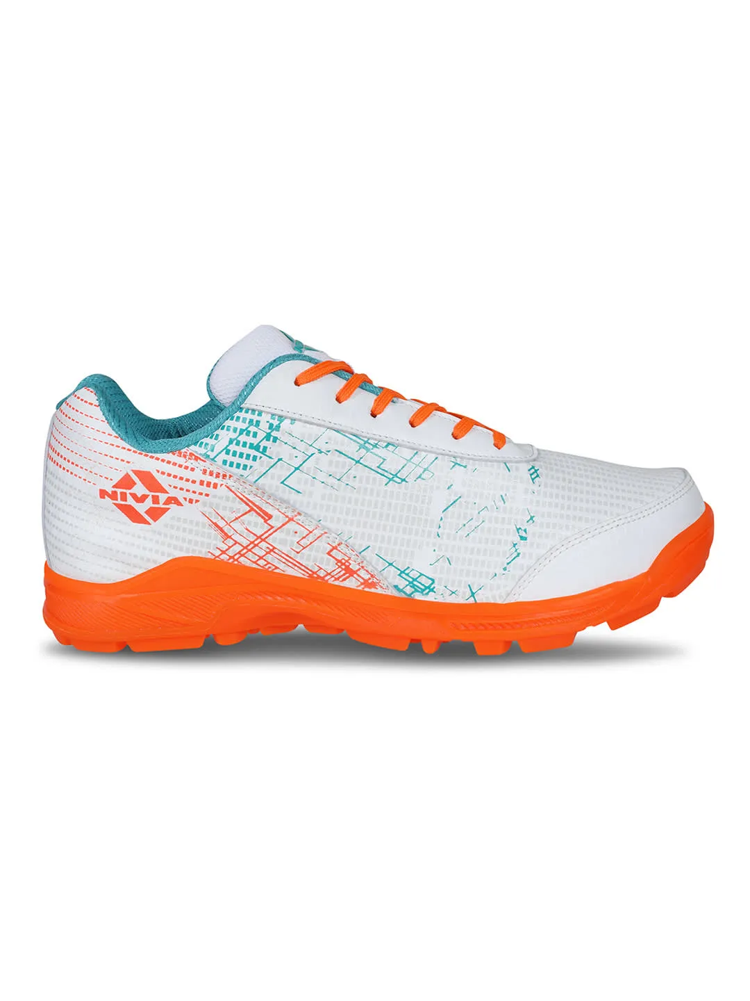 NIVIA Yorker Cricket Shoes White/Orange