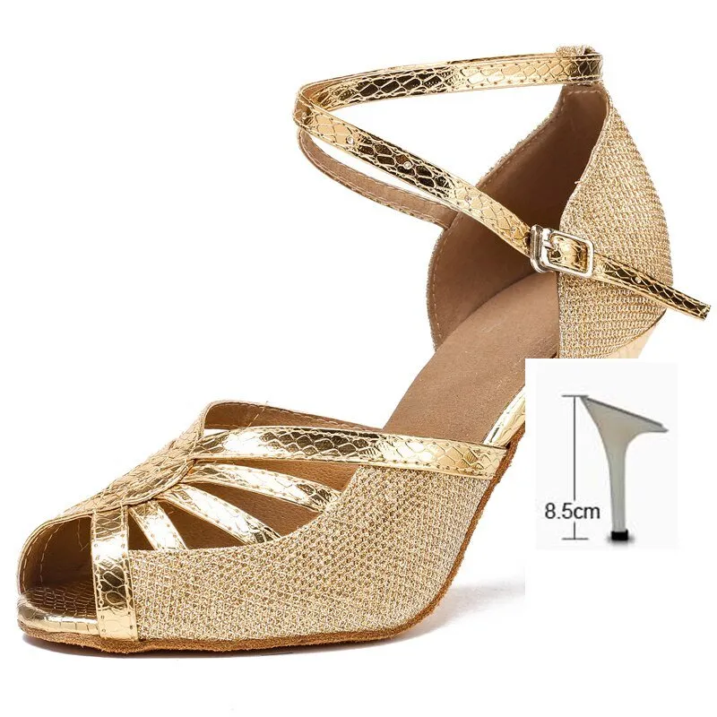 SANWUNDANCE Supple Multi-Choice Heel Soft Bottom Ballroom Dance Shoes